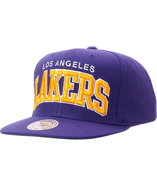 purple lakers snapback