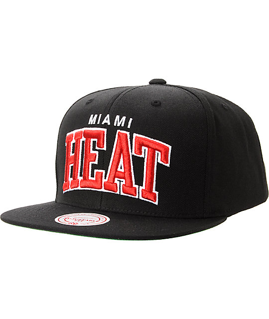 mitchell and ness miami heat hat