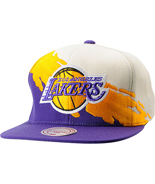 lakers mitchell and ness snapback