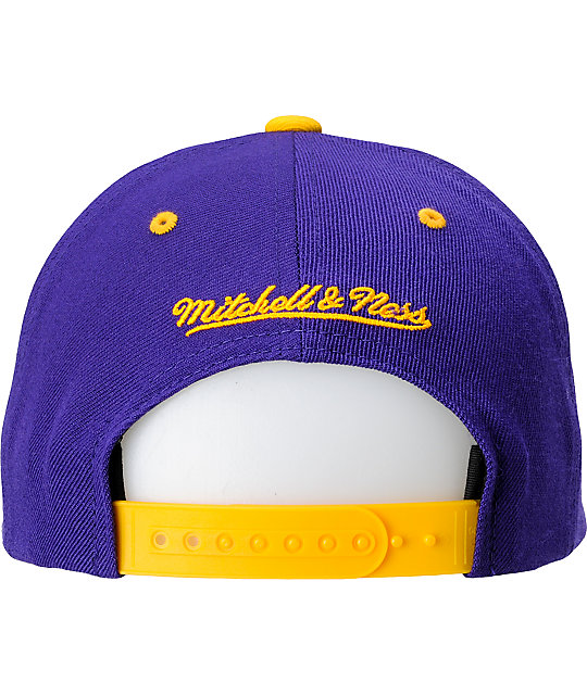 NBA Mitchell and Ness Los Angeles Lakers Snapback Hat | Zumiez