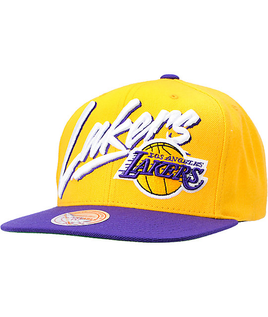 yellow lakers snapback