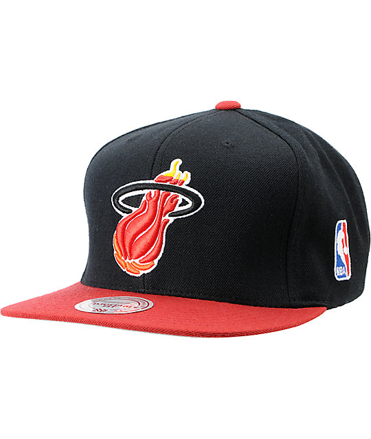 mitchell and ness miami heat hat