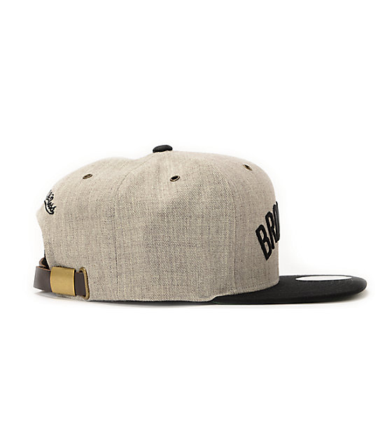 mitchell and ness leather strapback