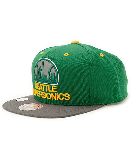 NBA Mitchell and Ness Sonics XL Reflective Snapback Hat | Zumiez