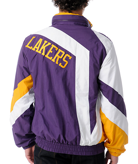 mitchell and ness lakers windbreaker