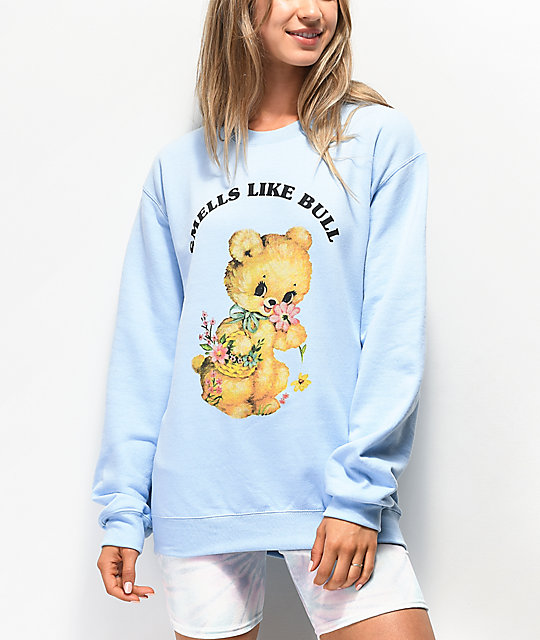 Download NEW girl ORDER Smells Like Bull Crew Neck Sweatshirt | Zumiez