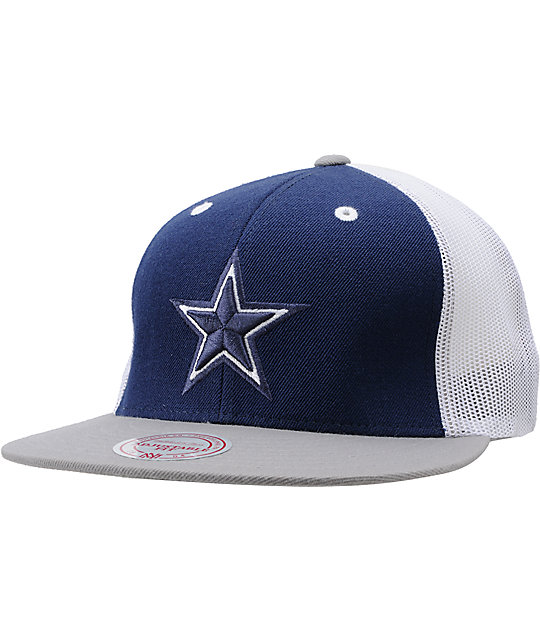 NFL Mitchell and Ness Dallas Cowboys Mesh Snapback Hat | Zumiez