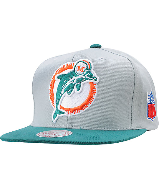 miami dolphins snapback mitchell and ness