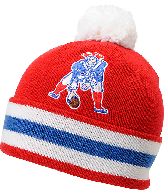 patriots pom hat