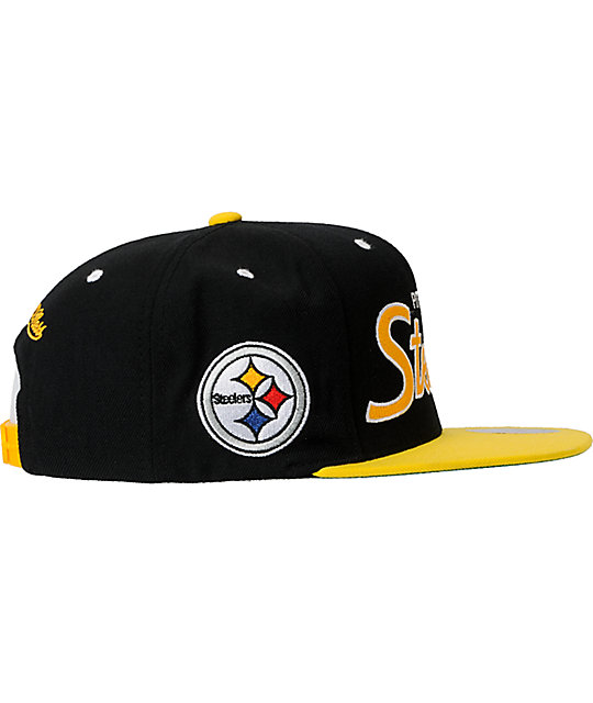 steelers snapback mitchell and ness