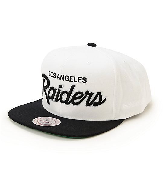 NFL Mitchell and Ness Raiders Script 2 Tone Snapback Hat | Zumiez