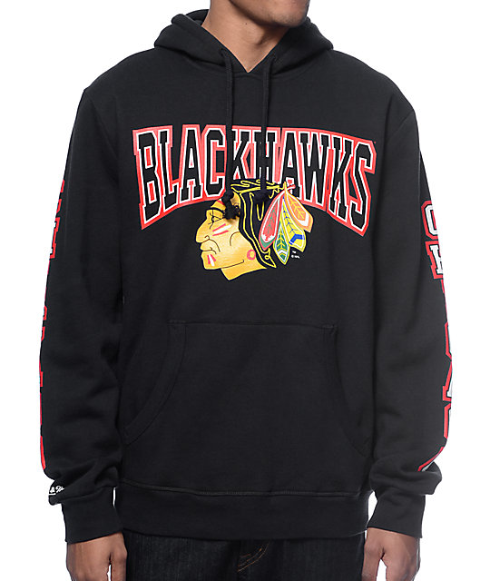 black blackhawks hoodie