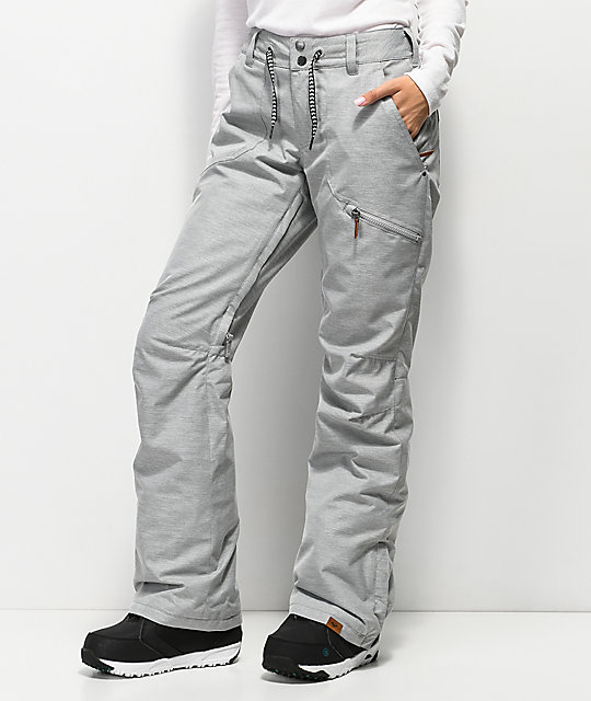 Nadia Heather Grey 10K Snowboard Pants Zumiez