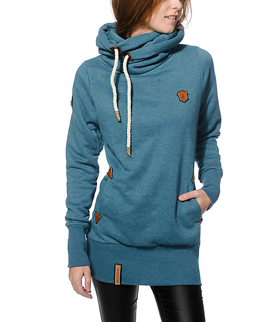 Naketano Darth Long V Teal Hoodie | Zumiez