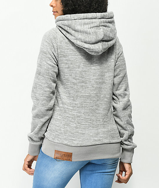 naketano glitzermuschi grey melange hoodie