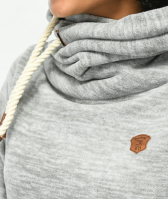 naketano glitzermuschi grey melange hoodie