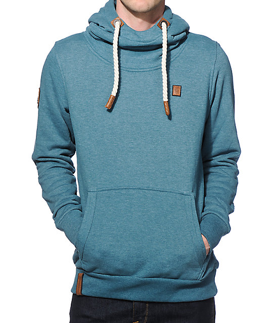 blue green hoodie