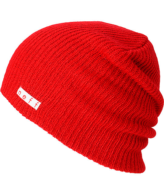 red neff beanie