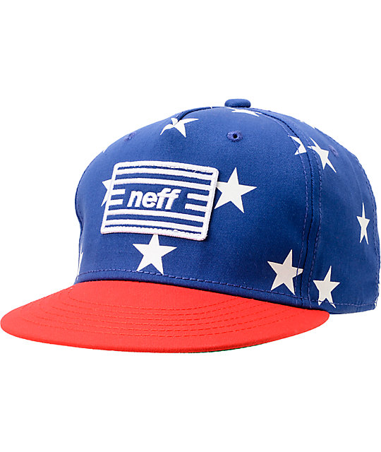 red white and blue snapback hat