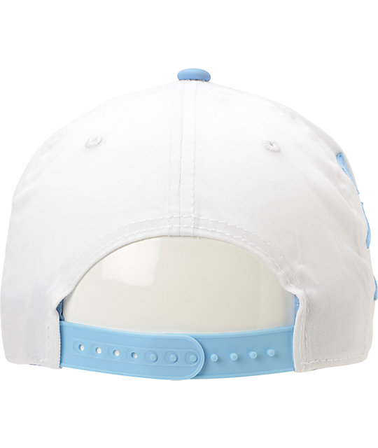 light blue snapback hat