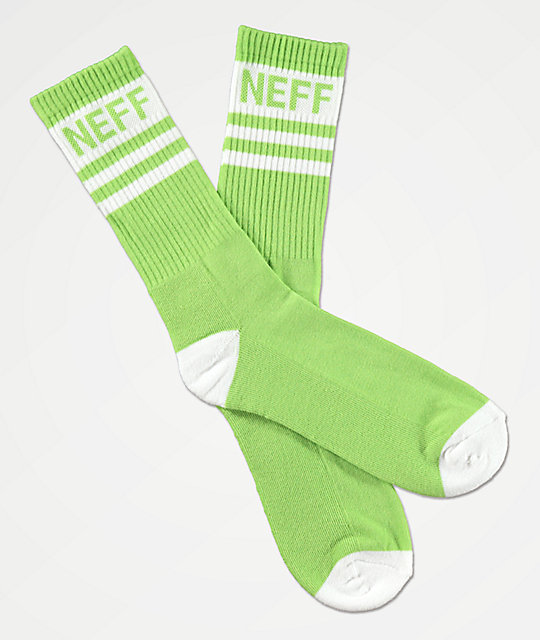 Neff Promo Pear & White Crew Socks | Zumiez