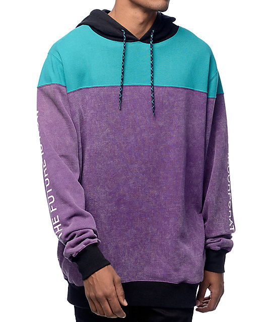 purple black hoodie