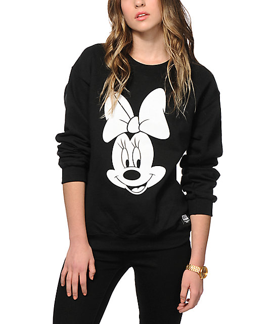 minnie mouse crew neck sweater