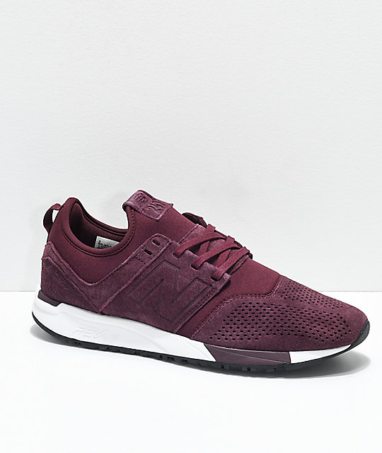 burgundy new balance shoes