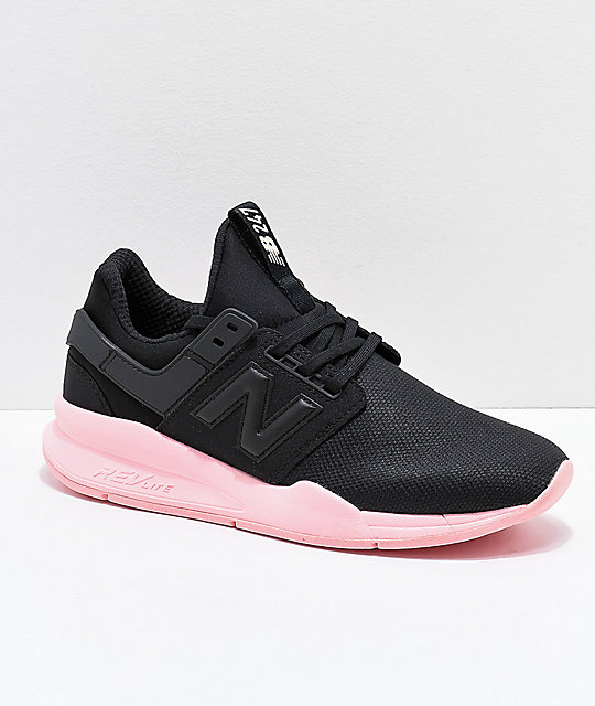 new balance black and pink