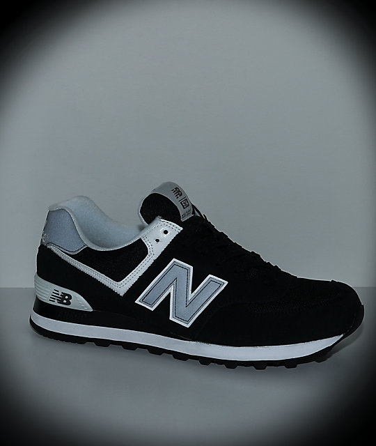 New Balance Numeric 574 Black & White Shoes | Zumiez