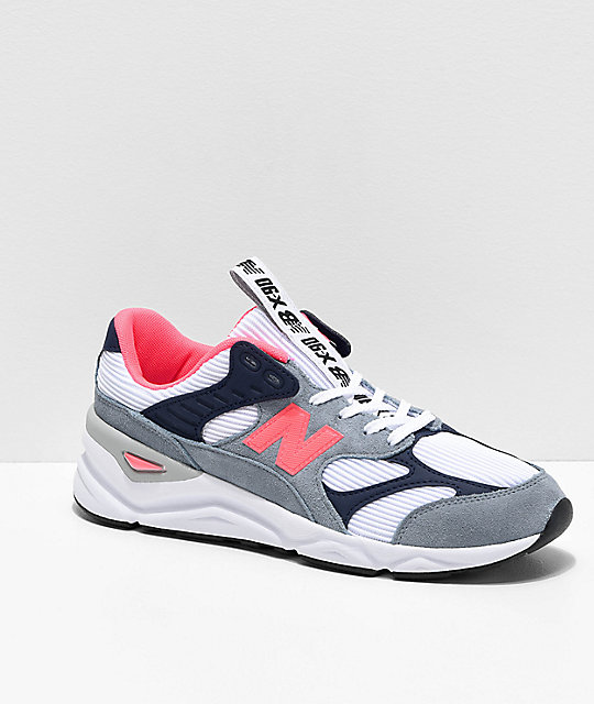 new balance grey red blue