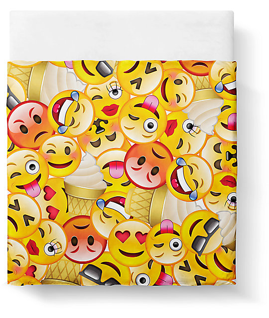 Night Shift Emoji Queen Sized Fitted Sheet Set at Zumiez : PDP