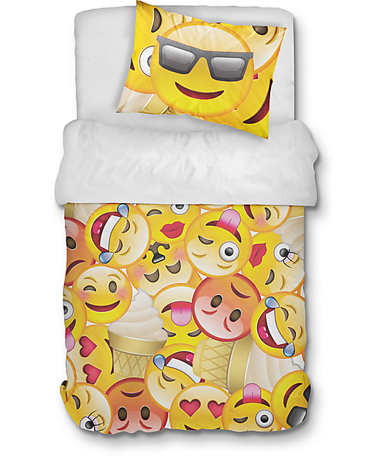 Night Shift Emoji Twin Xl Comforter Set Zumiez