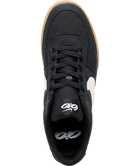 Nike 6.0 Mavrk Black, White & Gum Canvas Skate Shoes | Zumiez