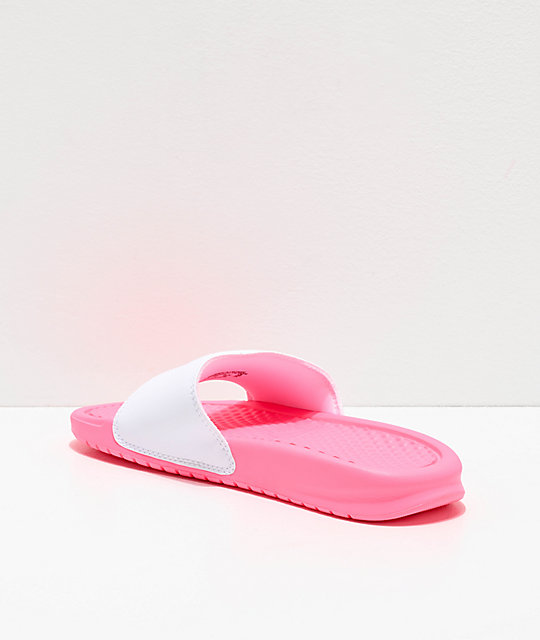 nike benassi slides pink