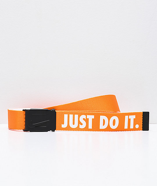 Nike Just Do It Orange Web Belt