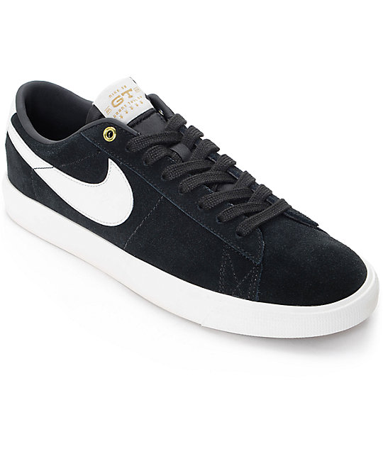 Nike SB Blazer Low GT Black & White Skate Shoes Nike SB Blazer Low GT Black & White Skate Shoes