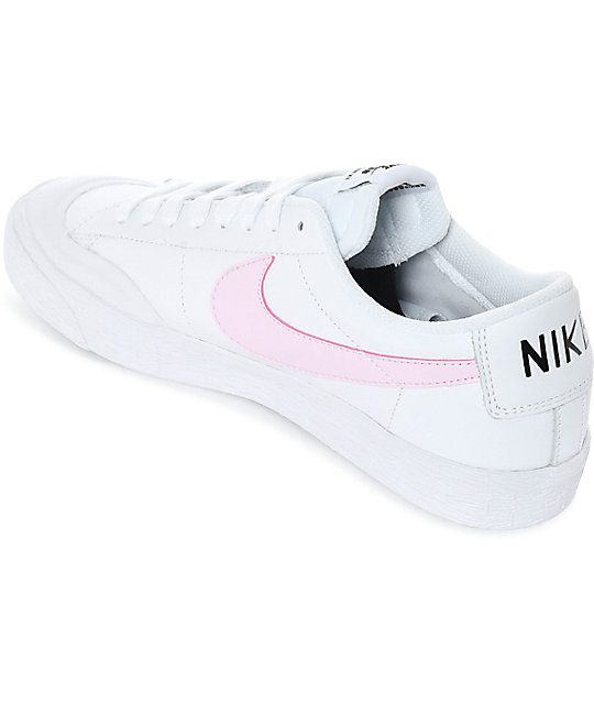 Nike SB Blazer XT Low Prism zapatos de skate de cuero en rosa y 