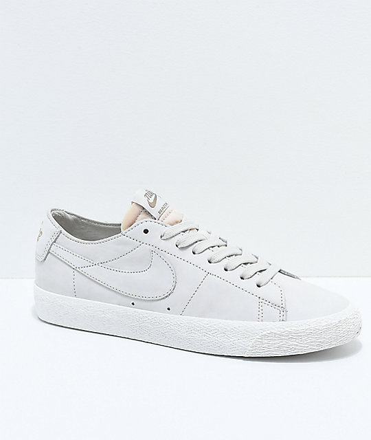 Nike SB Blazer Zoom Low Deconstructed Light Bone \u0026 White zapatos 