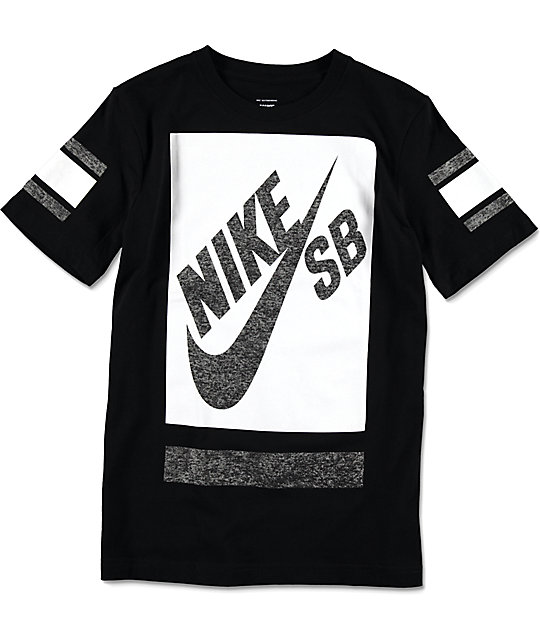 Nike Sb Block Boys Black T Shirt Zumiez