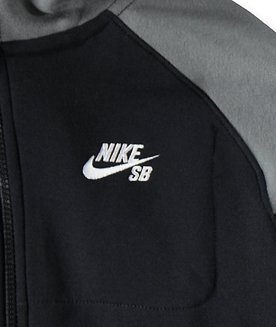 Nike SB Boys Everett Full Zip Black Hoodie | Zumiez