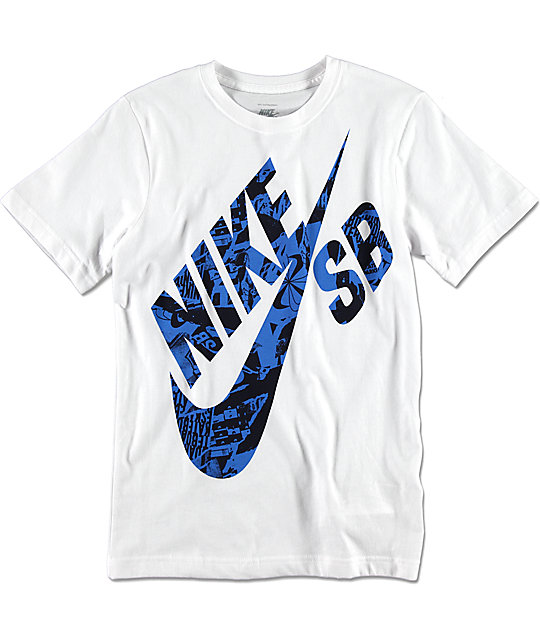 Nike Sb Boys Rip Fill White T Shirt Zumiez