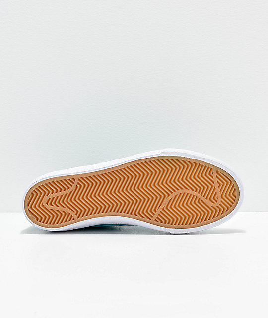 teal skate shoes