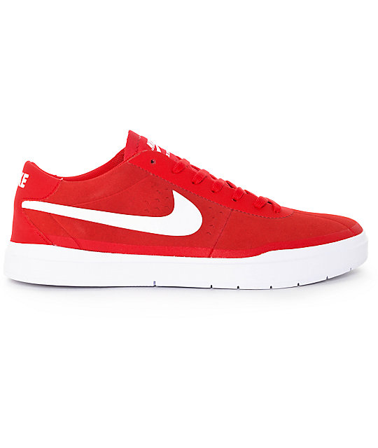 Nike SB Bruin Hyperfeel University Red & White Skate Shoes | Zumiez