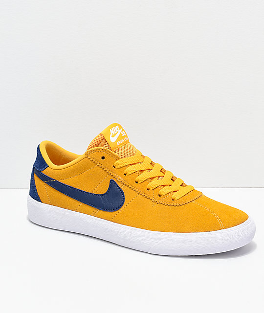 Nike SB Bruin Low zapatos de skate en amarillo y azul | Zumiez
