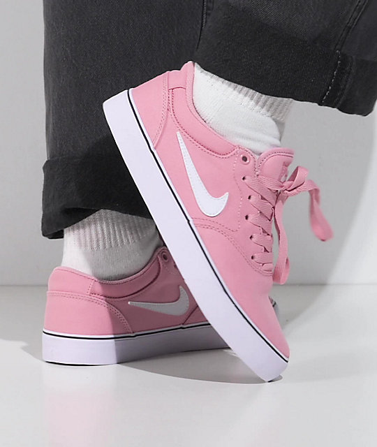 Nike SB Chron nike sb women's 2 Pink Canvas Skate Shoes