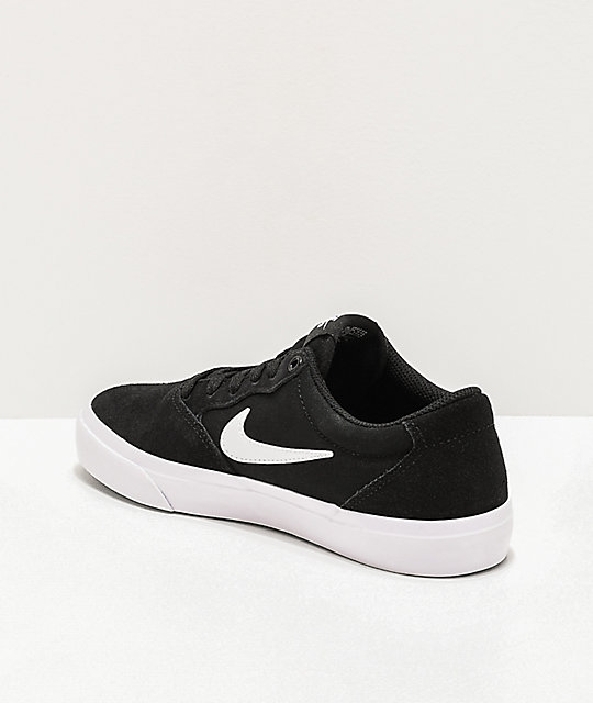 nike sb chron black and white