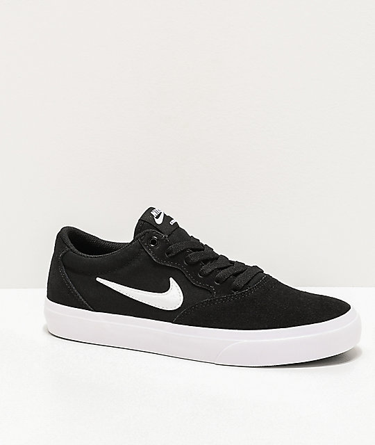 nike sb chron black and white