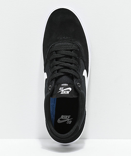 nike sb chron slr obsidian & white mens shoes