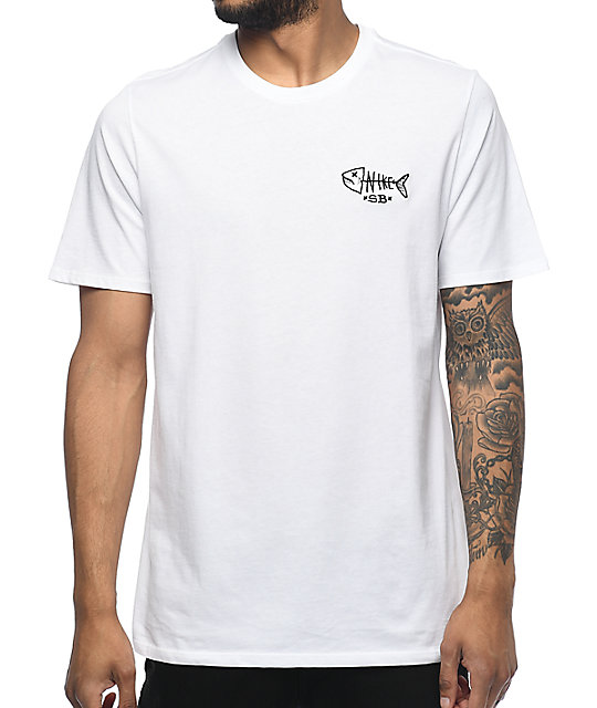 Nike SB Dead Fish White T-Shirt | Zumiez